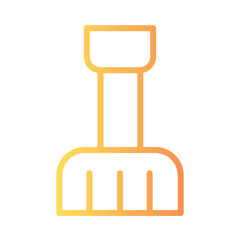 Beach Toys Spade Gradient Outline Icon