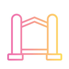 Castle Toy Toys Gradient Outline Icon