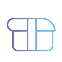 Salmon Seafood Sushi Gradient Outline Icon