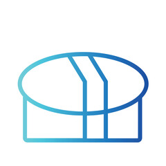 Sushi Tuna Fish Gradient Outline Icon