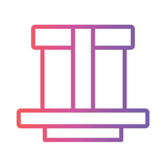 Sushi Tuna Fish Gradient Outline Icon