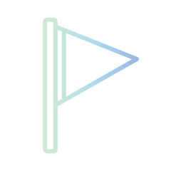 Abstract Banner Blow Gradient Outline Icon