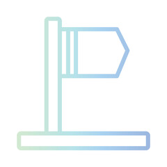 Abstract Banner Blow Gradient Outline Icon