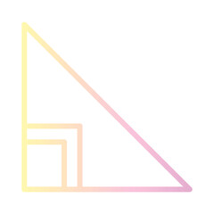 Abstract Acute Angle Gradient Outline Icon