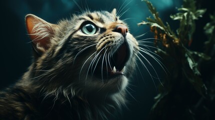 Domestic Tabby Cat Garden, HD, Background Wallpaper, Desktop Wallpaper 