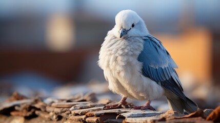 Dove Sitting On Rooftop House Looking, HD, Background Wallpaper, Desktop Wallpaper 