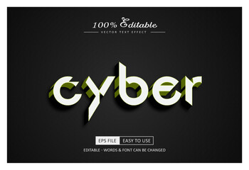Cyber editable text effect style high quality