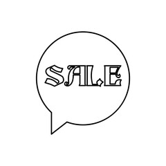 text cloud icon, sale, black friday on a white background, vector illustration