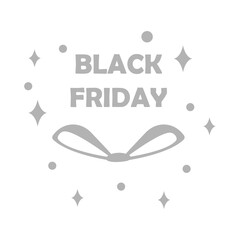 bow icon, black friday on a white background, vector illustration