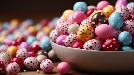 Obraz na płótnie Canvas Easter Background Small Spotted Eggs, HD, Background Wallpaper, Desktop Wallpaper 