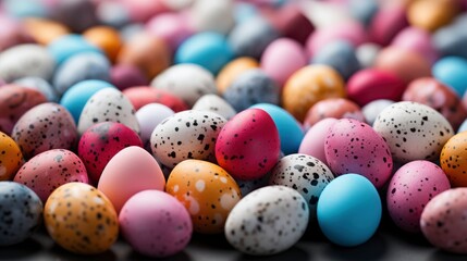 Fototapeta na wymiar Easter Background Small Spotted Eggs, HD, Background Wallpaper, Desktop Wallpaper 