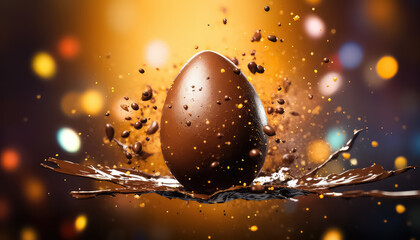 Chocolate Egg Splash , easter concept