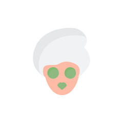 spa icon, face masks, vector illustration