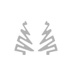 Christmas tree icon on a white background, vector illustration