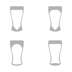 beer glass icon on a white background, vector illustration