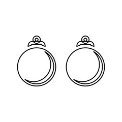 Christmas tree decoration icon on a white background, vector illustration