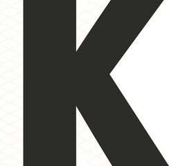 Black pattern letter K