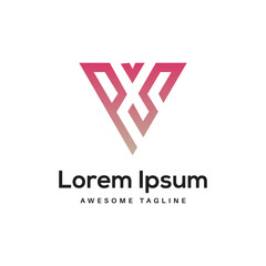 Obraz premium PXS Letter Logo Design Free Icon