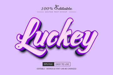 lucky editable and scalable vector text effect high quality
