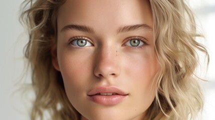 Obraz premium Delicate charm and an ethereal glow characterize her look.