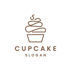 cup cake logo template vector illustration design