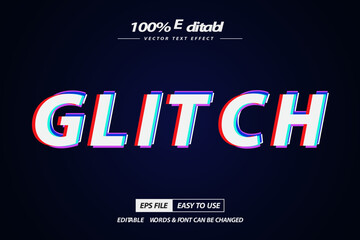 Editable Glitch vhs text error and hacker style high quality