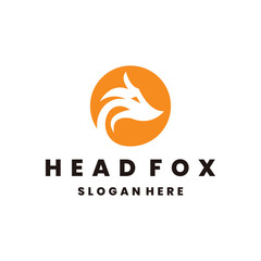 head fox logo template vector illustration design