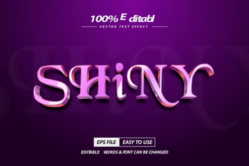 Shiny elegant text effect, glossy and shiny style high quality