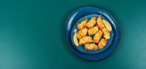Rolled potato shrimps, Vietnamese cuisine. - obrazy, fototapety, plakaty