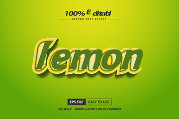 Lemon text effect style effect high quality