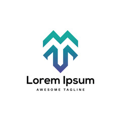 MU Letter Logo Design Free Icon