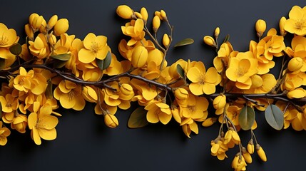 Close Golden Tree Flower Yellow, HD, Background Wallpaper, Desktop Wallpaper 