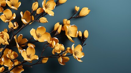 Close Golden Tree Flower Yellow, HD, Background Wallpaper, Desktop Wallpaper 