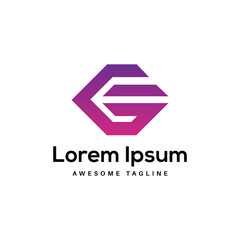 Fototapeta premium G Letter Logo Design Free Icon