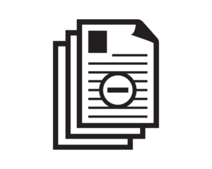 Remove document icon vector symbol design illustration