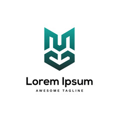 Fototapeta premium MU Letter Logo Design Free Icon