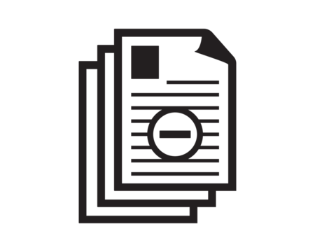 Remove document icon vector symbol design illustration