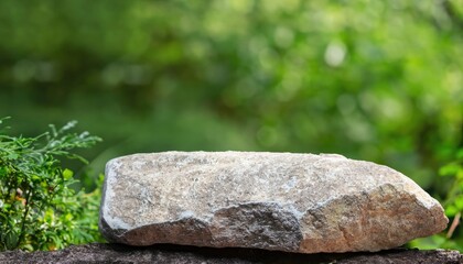 Natural stone in Natural green background