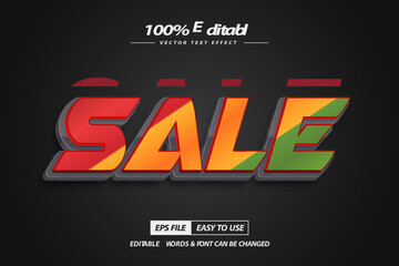 Sale editable 3d text effect with high quality