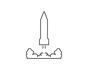 Rocket start icon symbol illustration design isolated 