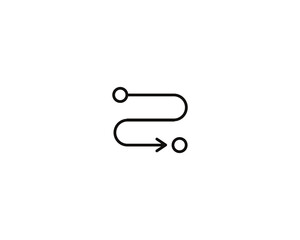 Route direction icon vector symbol design illustration