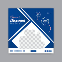 Special offer for cosmetics social media post design.