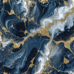 Abstract marble blue white gold wallpaper background, luxury marble texture gold, white and blue tone