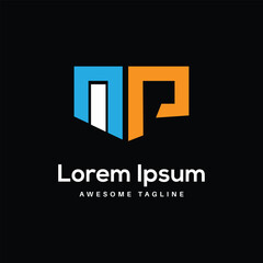 NR Letter Logo Design Free Icon