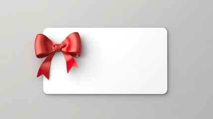 Blank white gift card - obrazy, fototapety, plakaty