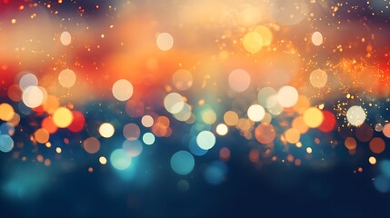 abstract background with light gold and red particle. Christmas Golden light shine particles bokeh on navy blue background. Gold foil texture. Holiday concept. digital 