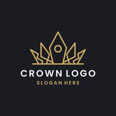 Crown logo template vector illustration design