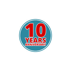 10 years anniversary icon isolated on transparent background