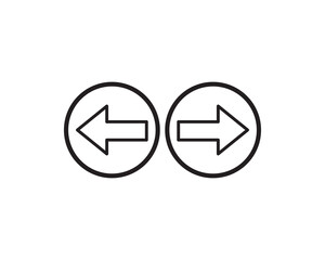 Side arrows direction icon vector symbol design illustration - obrazy, fototapety, plakaty