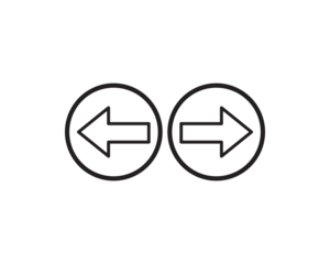 Side arrows direction icon vector symbol design illustration
